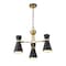 Z-Lite Soriano 3 Light Chandelier, Matte Black & Heritage Brass 728-3MB-HBR - alternate 5